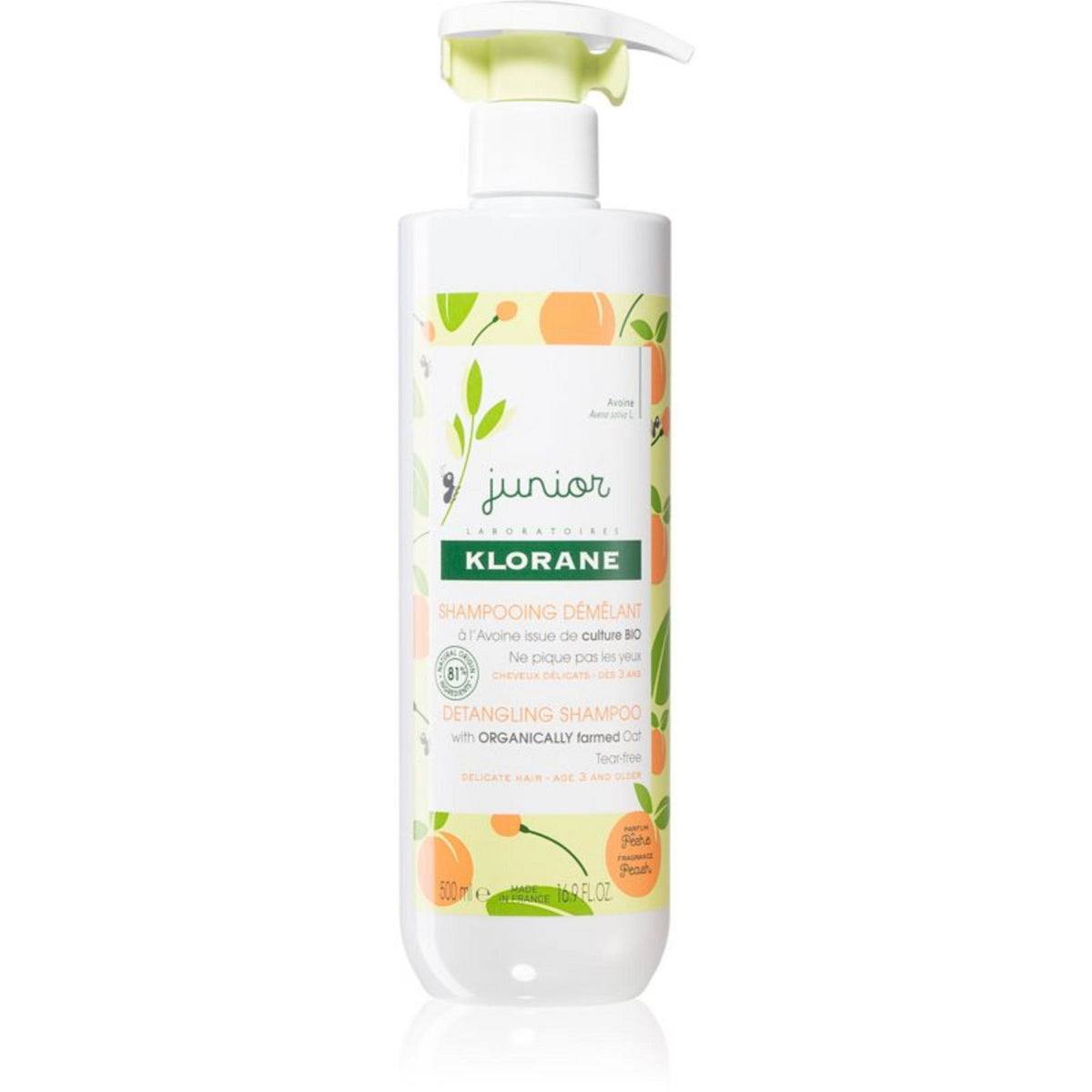 Klorane, Junior, Acacia Honey, Hair Shampoo, Detangling, 500 ml