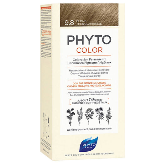 Phyto, Color, Permanent Hair Dye, 9.8 , 50 ml
