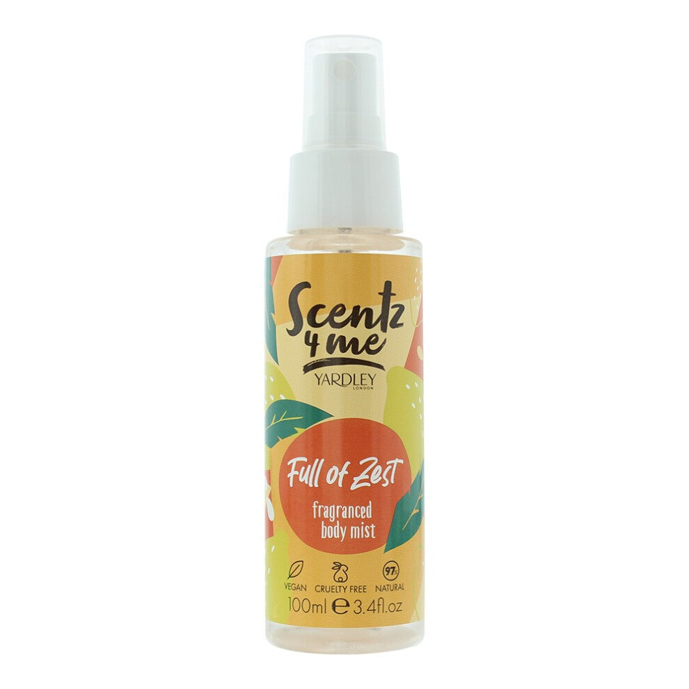 Yardley, Scentz 4 Me Full Of Zest, Scented Spray, Unisex, 100 ml