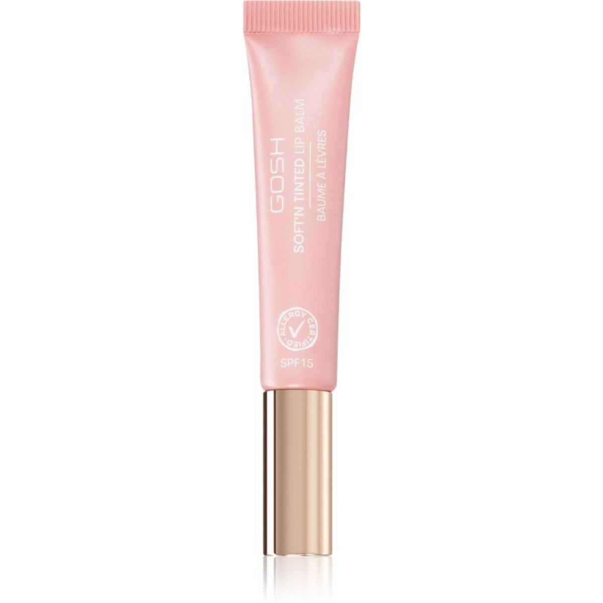 Gosh, Soft'n Tinted, Vegan, Moisturizing, Lip Balm, 003, Rose, SPF 15, 8 ml