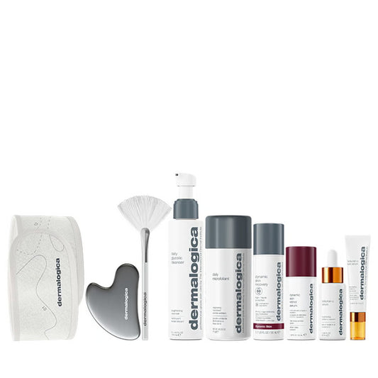 The Expertise Kit Set Dermalogica: Daily Microfoliant, Exfoliating, Exfoliating Powder, 74 g + Biolumin-C, Illuminating, Eye Serum, 15 ml + Biolumin-C, Vitamin C, Brightening, Serum, For Face, 30 ml + Dynamic Skin, Retinol, Anti-Wrinkle, Serum, For…