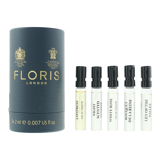 Discovery Collection Set Floris Of London: White Rose, Eau De Toilette, For Women, 2 ml *Vial + Night Scented Jasmine, Eau De Toilette, Unisex, 2 ml *Vial + Chypress, Eau De Toilette, Unisex, 2 ml *Vial + Lily Of The Valley, Eau De Toilette, For Women,…
