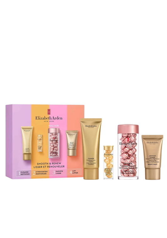 Set Elizabeth Arden: Ceramide, Eliminates Impurities, Cleansing Cream, 50 ml + Advanced Ceramide, Lift & Firm, Night, Cream, For Face, 15 ml + Advanced Ceramide, Restores, Serum Capsules, Face, 7 pcs + Retinol, Ceramide, Reduces Fine Lines & Wrinkles,…