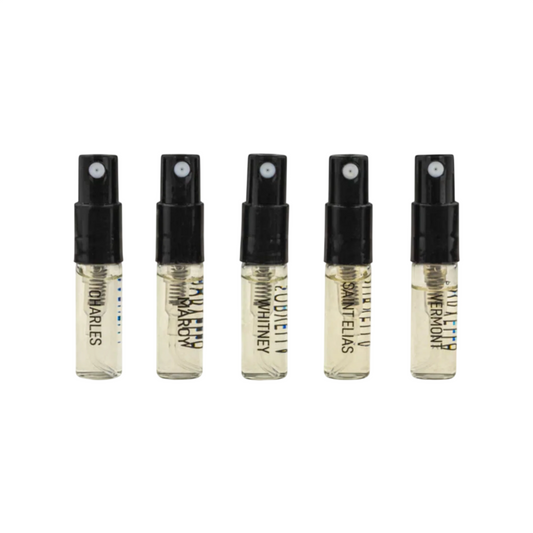 Set Sorvella: Mountain Collection Vermont, Eau De Parfum, Unisex, 2 ml *Vial + Mountain Collection Charles, Eau De Parfum, Unisex, 2 ml *Vial + Mountain Collection Saint Elias, Eau De Parfum, Unisex, 2 ml *Vial + Mountain Collection Marcy, Eau De…