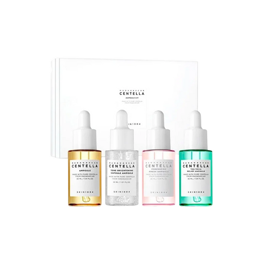Madagascar Centella Set Skin1004: Poremizing, Pore-Minimising & Smoothing, Day & Night, Ampoules Treatment Serum, For Face, For Women, 30 ml + Tea-Trica, Smoothing, Day & Night, Ampoules Treatment Serum, For Face, For Women, 30 ml + Tone Brightening,…