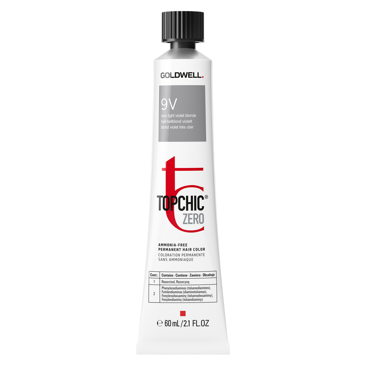 Goldwell, TopChic Zero, Permanent Hair Dye, 9V Violet Blonde, 60 ml