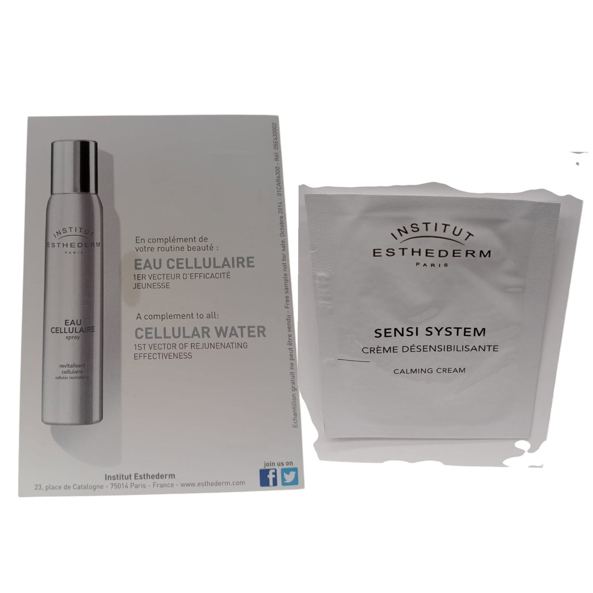 Institut Esthederm, Sensi System, Calming, Day & Night, Cream, For Face, 2 ml *Sample