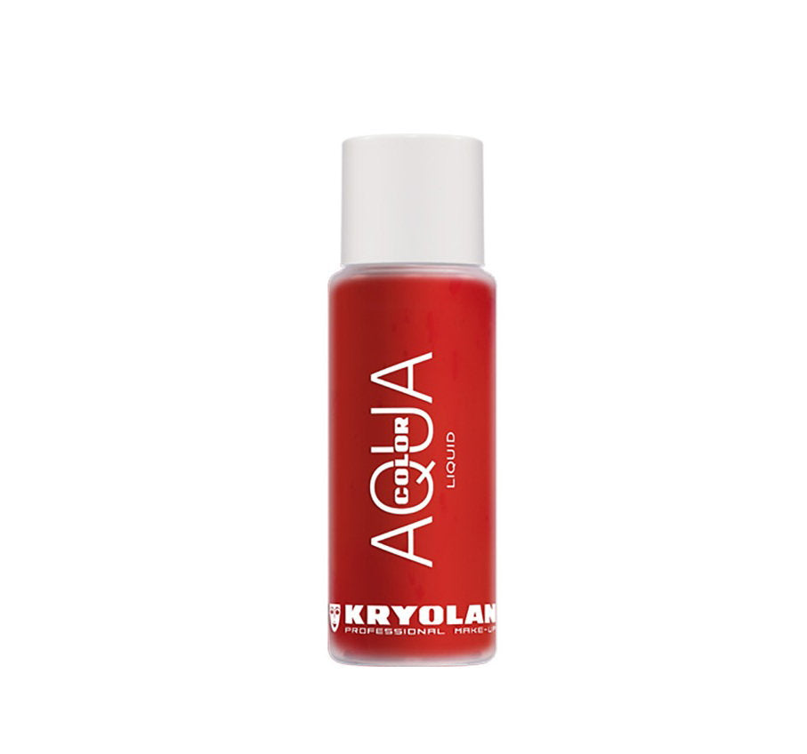 Kryolan, Aquacolor Wet Make-Up, Smudge-Proof, Liquid Blush, 079, Red, 30 ml