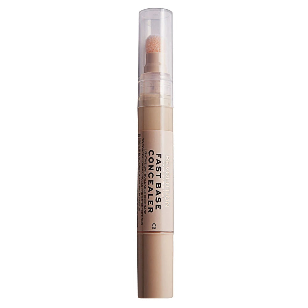Makeup Revolution, Fast Base Concelear, Under-Eye Concealer Pen, C 2, 4.5 ml