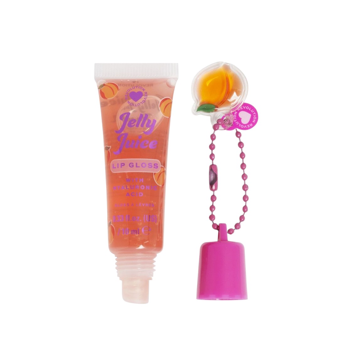 I Heart Revolution, Jelly Juice, Plumping, Lip Gloss, Peach, 10 ml