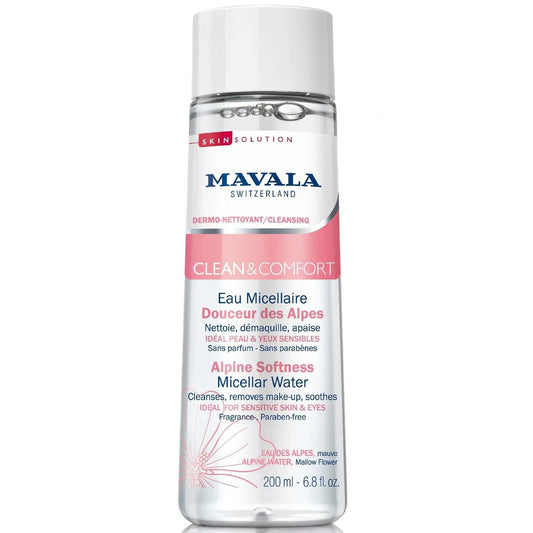 Mavala, Clean & Comfort, Fragrance-Free, Cleansing & Soothing, Micellar Water, Sensitive, 200 ml