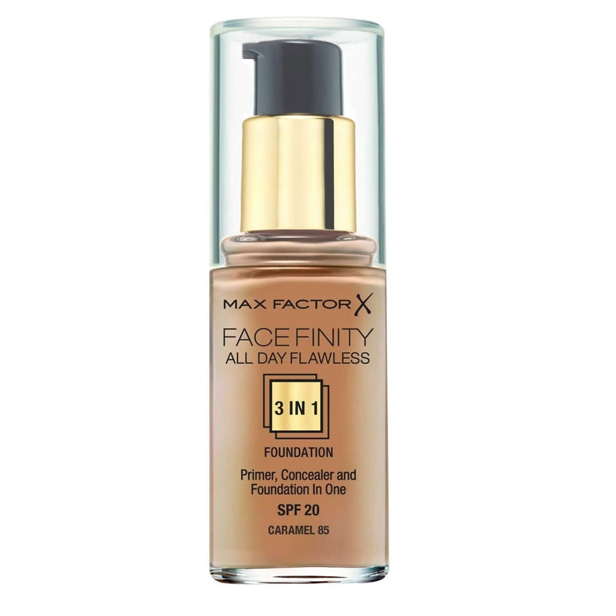 Max Factor, Face Finity All Day Flawless, Cream Foundation, 85, Caramel, SPF 20, 30 ml