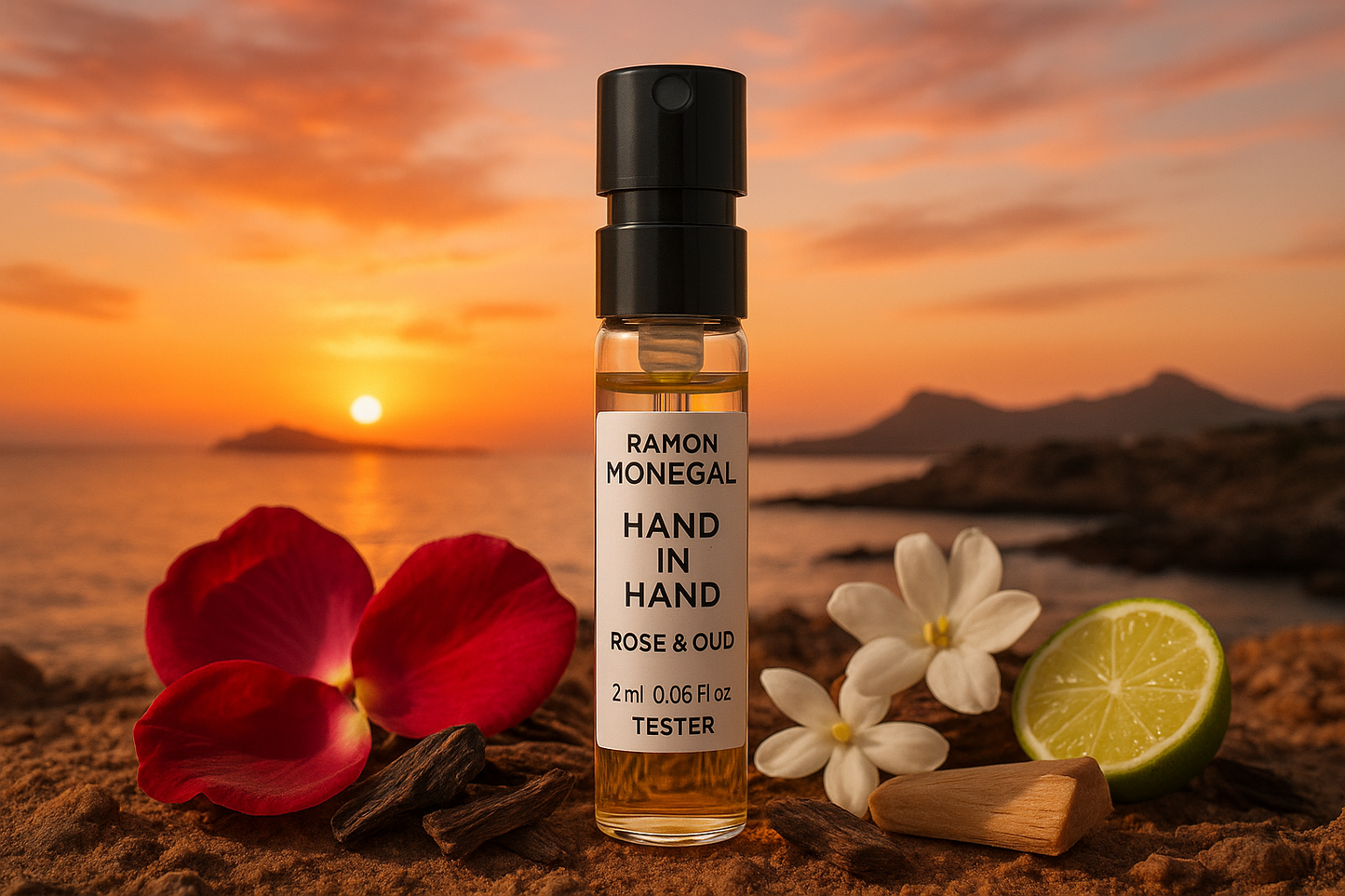 Ramon Monegal Hand in Hand Rose & Oud official perfume sample 2ml 0.06 fl.o.z. perfume tester