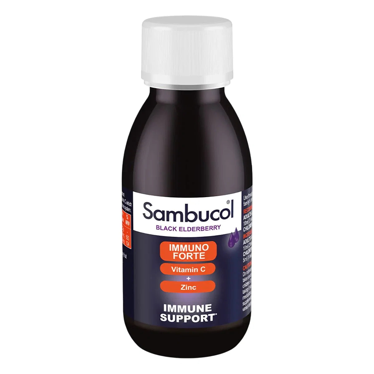 Sambucol, Immuno Forte, Black Eldeberry, Vitamin C & Zinc, Support The Immune System, Syrup, 120 ml