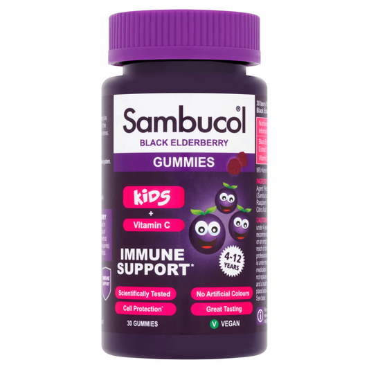 Sambucol, Kids, Black Elderberry & Vitamin C, Support The Immune System, Gummies, 30 pcs
