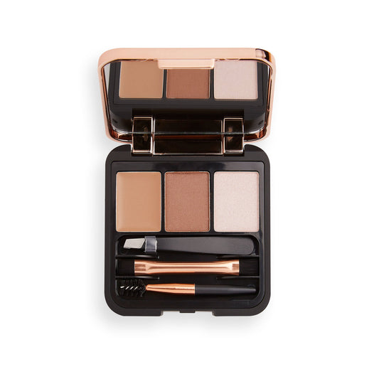 Set, Makeup Revolution, Brow Sculpt, Eyebrow Palette, Medium, 2.2 g