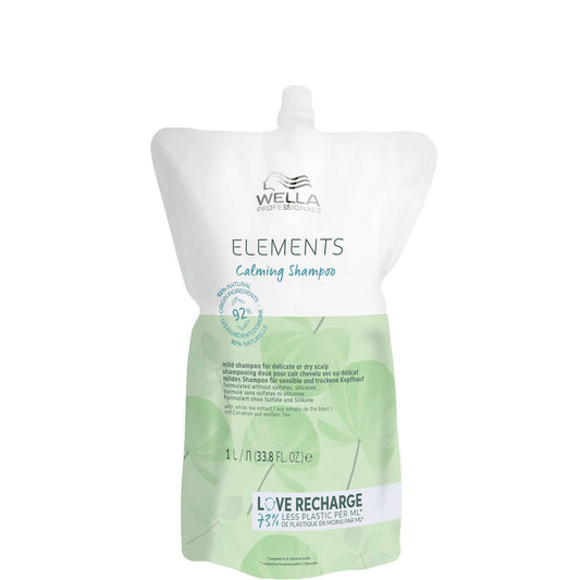 Wella Professionals, Elements Calming, Hair Shampoo, For Calming, Refill, 1000 ml